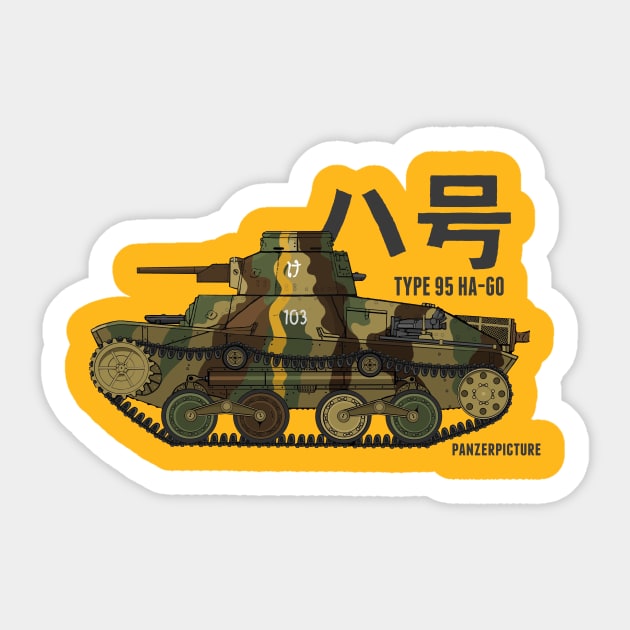 Type 95 Ha-Go. Sticker by Panzerpicture